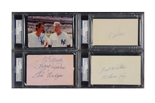 Desirable Baseball Autographs (4) With Hodges and Fox